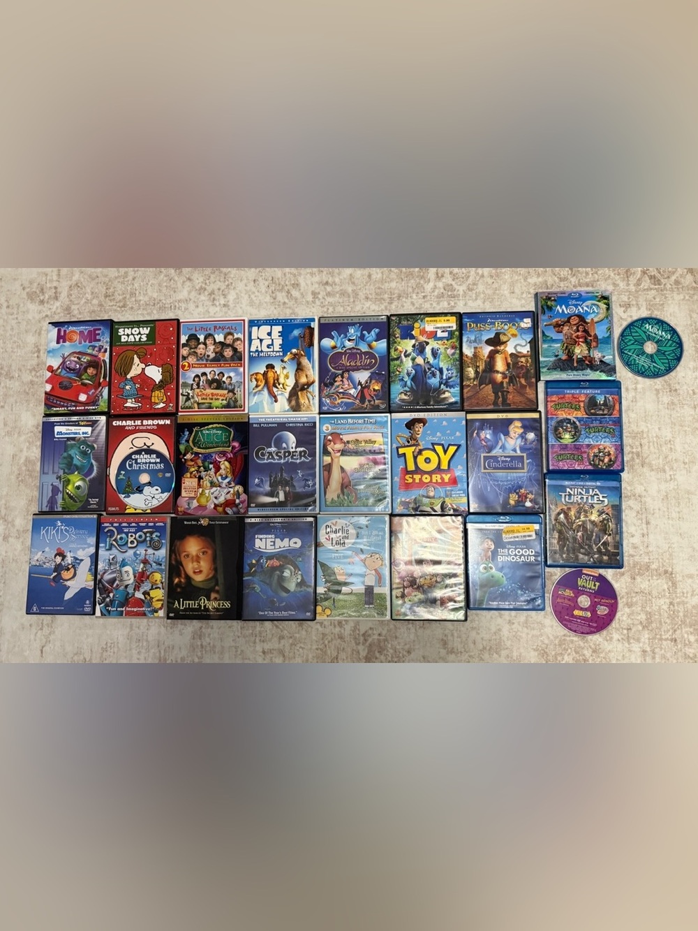 Assorted Kids' Animated Movie DVD Lot & Blu Ray